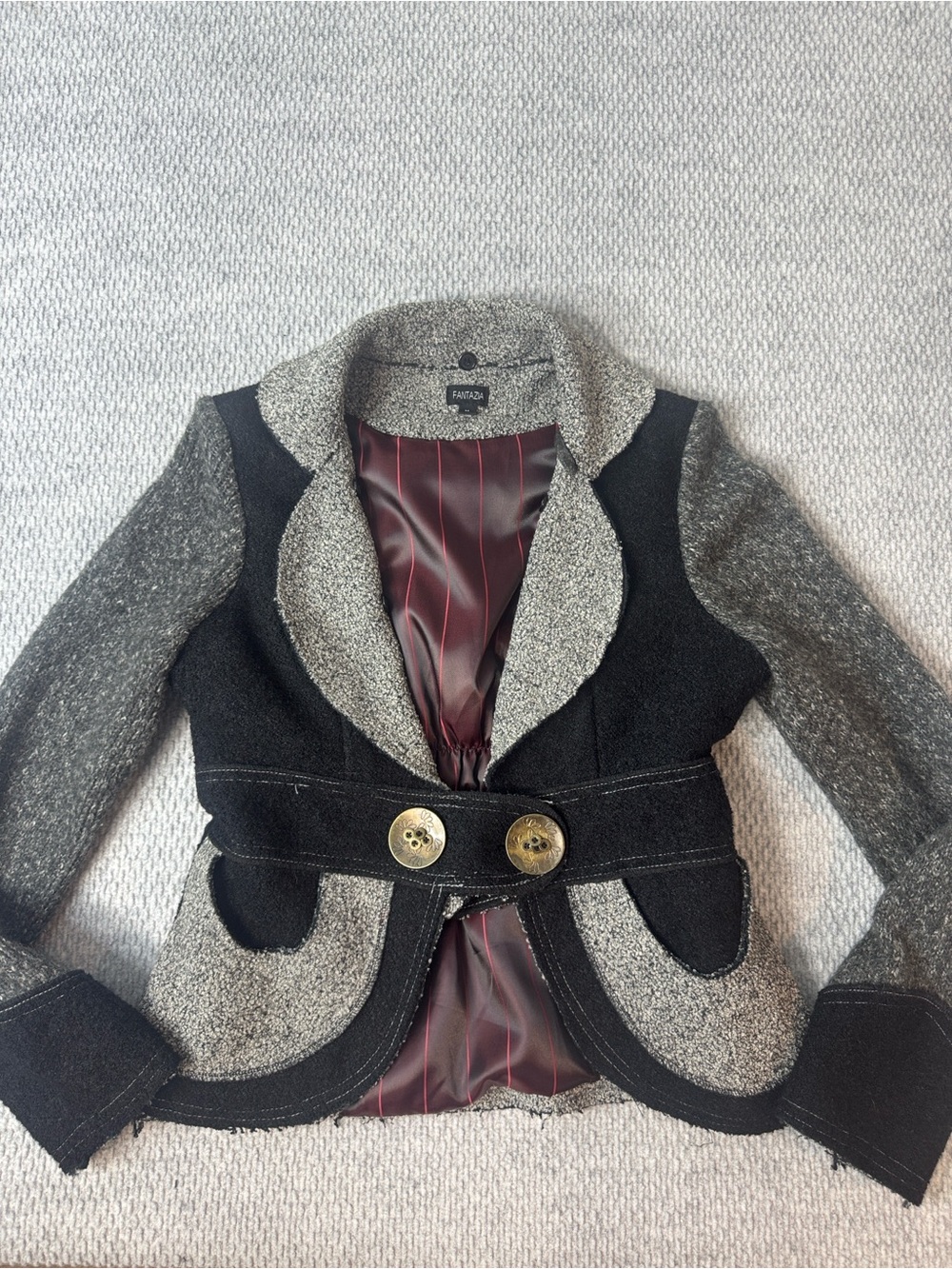 Y2K Steampunk Fantazia Blazer / Jacket Dark Moody Sz M